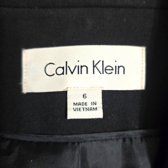 Calvin Klein Luxe Stretch 2 Button Notch Lapel Long Sleeve Blazer Sz 6 - Picture 5 of 8